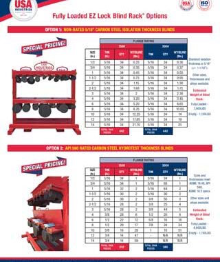 USA Industries EZ Lock Blind Rack® Fully Loaded Configurations and Specs Icon