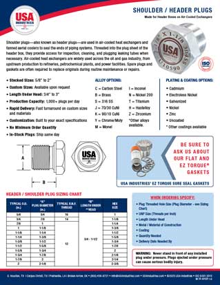USA-Industries-Shoulder-Plugs-Gaskets-Line-Sheet-icon