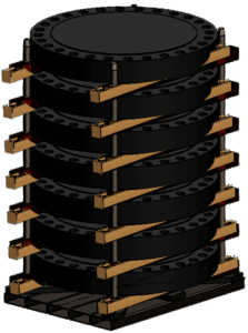 USA Industries Vertical Stacking Blind Flange Storage Unit