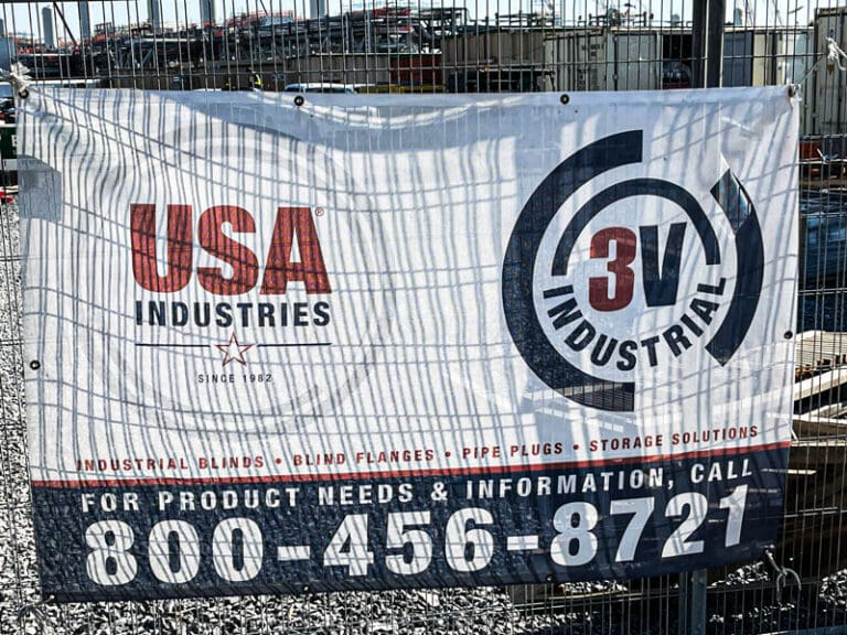 USA Industries and 3V Industrial Banner Signage at Plaquemines LNG Plant