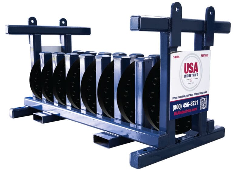 USA Industries EZ Store Horizontal Stack Blind Flange Rack™ with Blind Flanges Hero Image