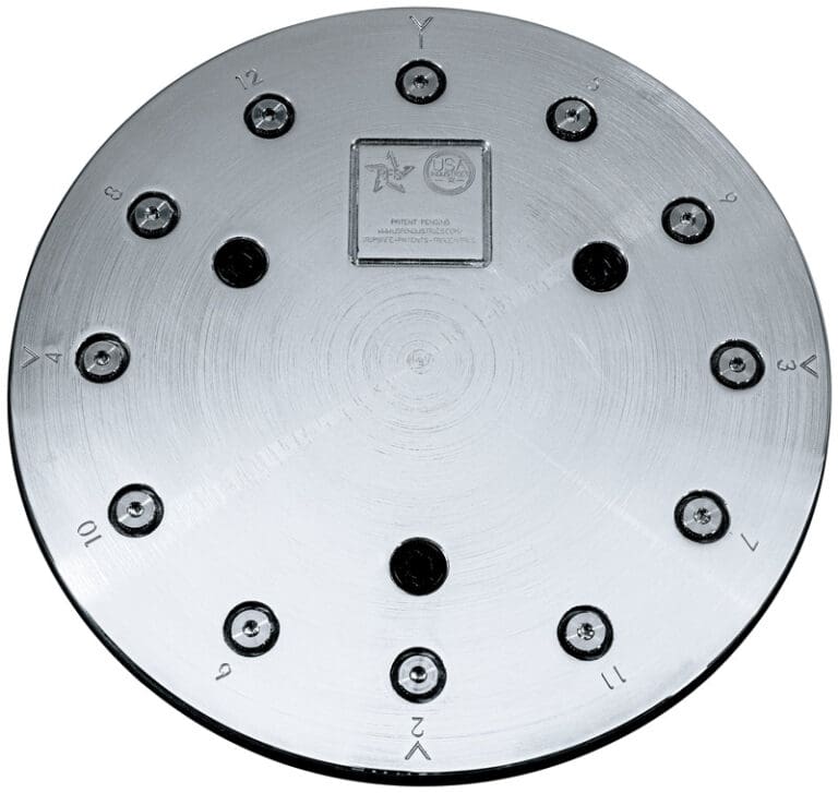 USA Industries Enviroshield Manhole Cover Top View with Locking Nuts Hero Image