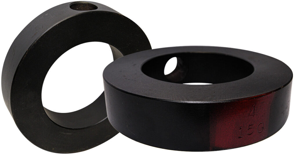 USA Industries Carbon Steel Bleed Ring a.k.a. Drip Ring Vertical Side View and Flat Side View Hero Image