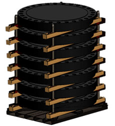USA Industries Vertical Large Format Blind Flange Rack Image Icon