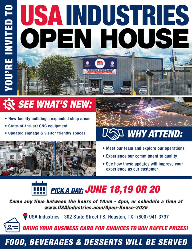 USA Industries Open House June 18th thru 20th 2025