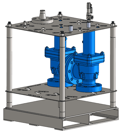 <span style="color: #e11837">PSV-00504 (1/2" to 4")</span><br />Flange & Valve Ranges USA Industries PSV 00504 - 1/2" to 4" Pressure Safety Valve Rack