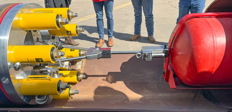 Field testing of the custom INVAR piping isolation system on-site